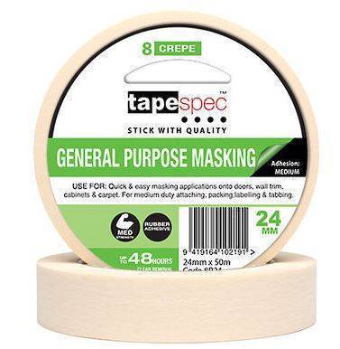 No.8 General Purpose Crepe Masking Tape - Tape Spec