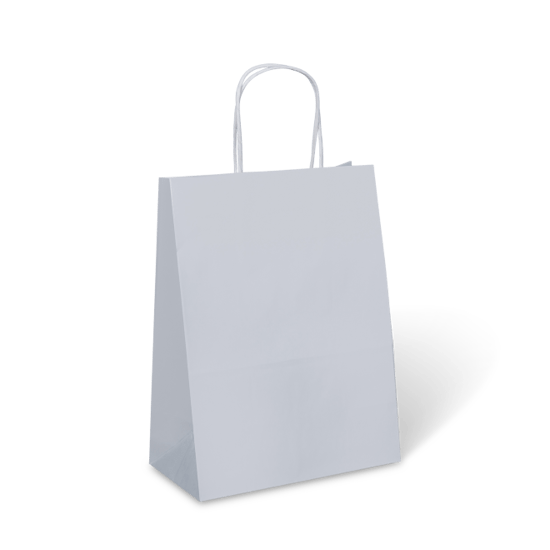 Paper Pak White Paper Twist Handle Bags - #16 Small 240x120x355mm - pack of 50