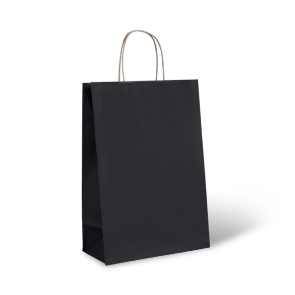 Paper Pak Petite Black Paper Twist Carry Bags #6 150x80x200mm