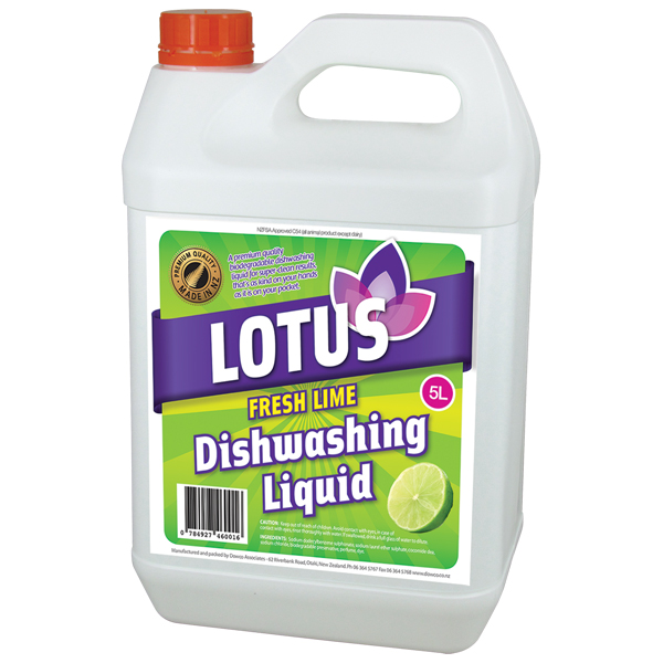 LOTUS DISHWASHING LIQUID JADE FRESH LIME BIODEGRADABLE 5L
