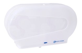 Double Jumbo Toilet Roll Dispenser - D33 - White