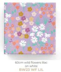 Giftwrap - Wild Flowers on Lilac - 600mm x 40m