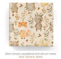 Giftwrap - Woodland on Brown - 600mm x40m