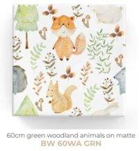 Giftwrap - Woodland on White - 600mm x40m