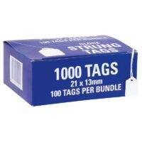 Globe Hardware Tags Strung 21H 21x13mm Box 1000