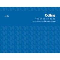 Collins Tax Invoice Books 45DL No Carbon Required