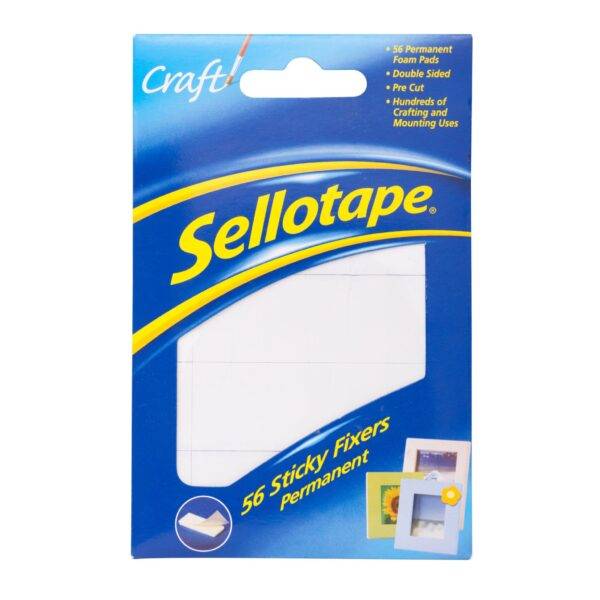 Sellotape Sticky Fixer Pads 12mmx25mm 56 Pads