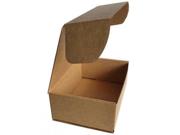 Kraft Die Cut Locking Lid Box 175x130x65mm