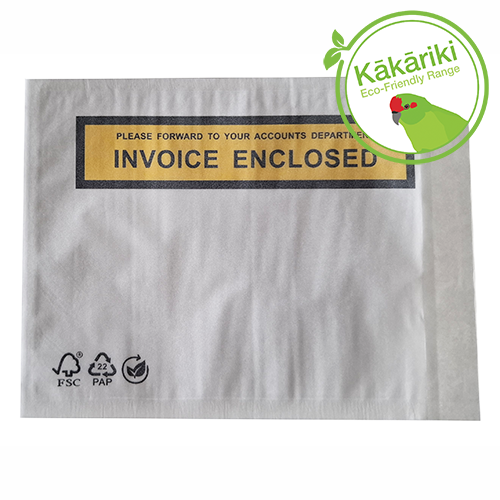P772 Invoice Enclosed  Recyclable Paper Lopes 115x150mm (1000/box)