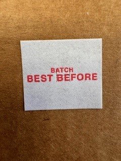 Saito 16 Label 16.2x18mm Batch/Best Before Permanent 003119