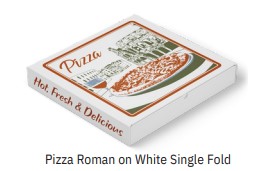TREND Pizza Boxes - New Italian Pizza Inspired Designs - 12" Roman on White - Pack of 100