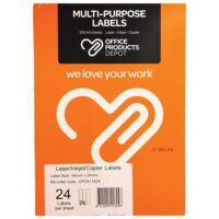 Premium Multipurpose Laser Labels – 64mm x 33.8mm (24 Per Sheet)