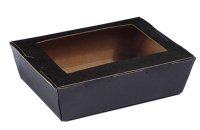 Black Lunchbox with Window - Large - 195x140x65mm - 200/ctn - L552P0032