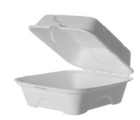 Vanguard® Sugarcane Clamshells - 6x6x3" - 150x150x75mm - 500/ctn - P399S0398