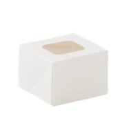 Donut Carton with window - Single Donut - 99x99x70mm - 600/carton - Q599S0001