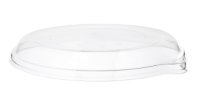 Vanguard® Sugarcane Noodle Bowl Lid - Fits 24/32/40ox/195mm Bowls - RPET 100% Domed Lid - 400/ctn - V238S0064