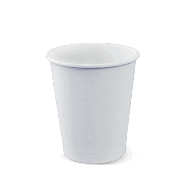 DETPAK™ 8oz Single Wall White Hot Cup (1000/carton) - R350S0001