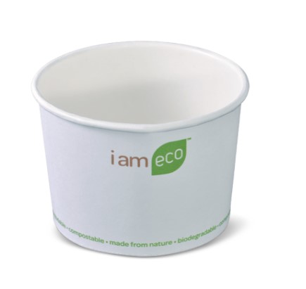 I am eco™ Compostable Bowls - 8oz paper Eco Bowl - 240ml - 1000/carton - N700S0229