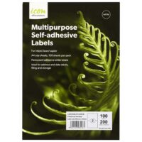 Icon Laser Label, 105mm x 148mm, 4 Per Sheet, 100 Sheets - White