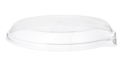 Vanguard® Sugarcane Noodle Bowl Lid - Fits 24/32/40ox/195mm Bowls - RPET 100% Domed Lid - 400/ctn - V238S0064