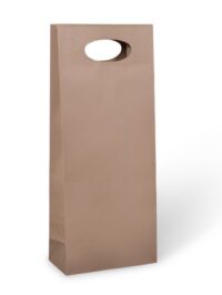 2 Bottle Bag - Kraft -Die-Cut Handle - 170x90x420mm
