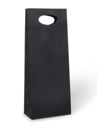 2 Bottle Bag - Black Die-Cut Handle - 170x90x420mm