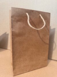 Medium Portrait Gusseted Jute Handle Paper Bag - 280x100x400mm - Brown Kraft - ISMGKJ - Carton of 200