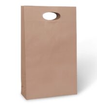 3 Bottle Bag - Kraft Die-Cut Handle - 255x90x420mm