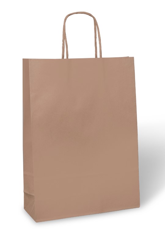 3 Bottle Bag - Kraft Paper Twist Handle - 255x90x350mm - Carton of 120 - Indent