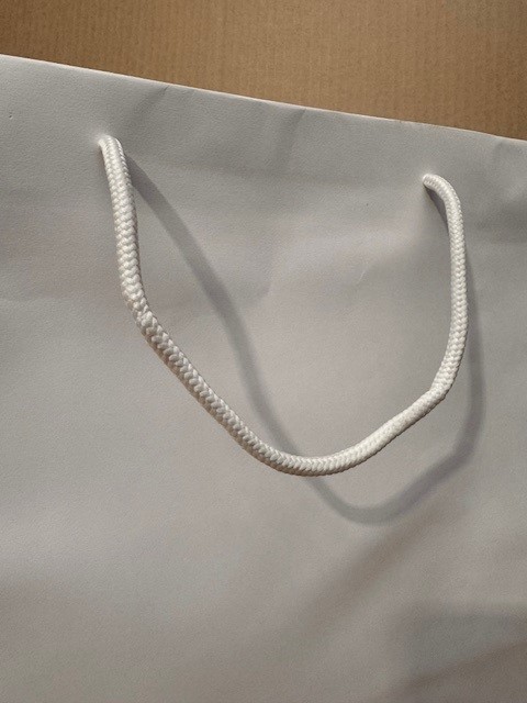 Medium Portrait Gusseted Rope Handle Paper Bag - 280x100x400mm - White - ISMGWR - Carton of 200