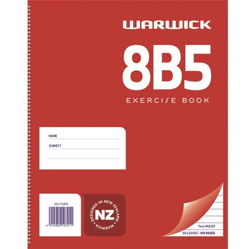 Warwick 8B5 Spiral Exercise Book