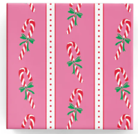 Candy Canes Christmas Wrapping Paper - Pink/Red/Green - BW25 XCC PRG - 600mm x 40m