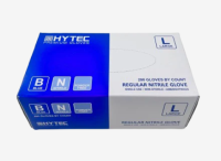 Hytec Blue Regular Nitrile Gloves (SKU: BRNPFL) - Large Powder Free Nitrile Gloves - 200/pack.