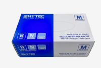 Hytec Blue Regular Nitrile Gloves (SKU: BRNPFM) - Medium Powder Free Nitrile Gloves - 200/pack.