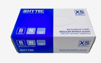 Hytec Blue Regular Nitrile Gloves (SKU: BRNPFXS) - Extra Small Powder Free Nitrile Gloves - 200/pack.