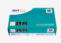 HYTEC Natural Latex Low Powder Disposable Gloves (SKU: NLM) - Medium