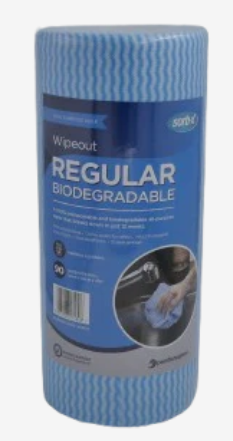 Sorb-X Regular Biodegradable Wipeout Roll - 300x500mm -90/roll - Blue- SX6124 - General Cleaning