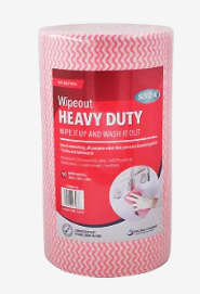 Sorb-X Wipeout Heavy Duty Wipers - Red - 300x450mm x 45m 112/roll - SX6164