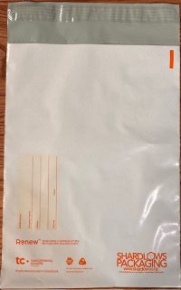 A4 NZ Recycled Courier Bag - 240x325mm +60mm flap White/Orange - 1000/ctn